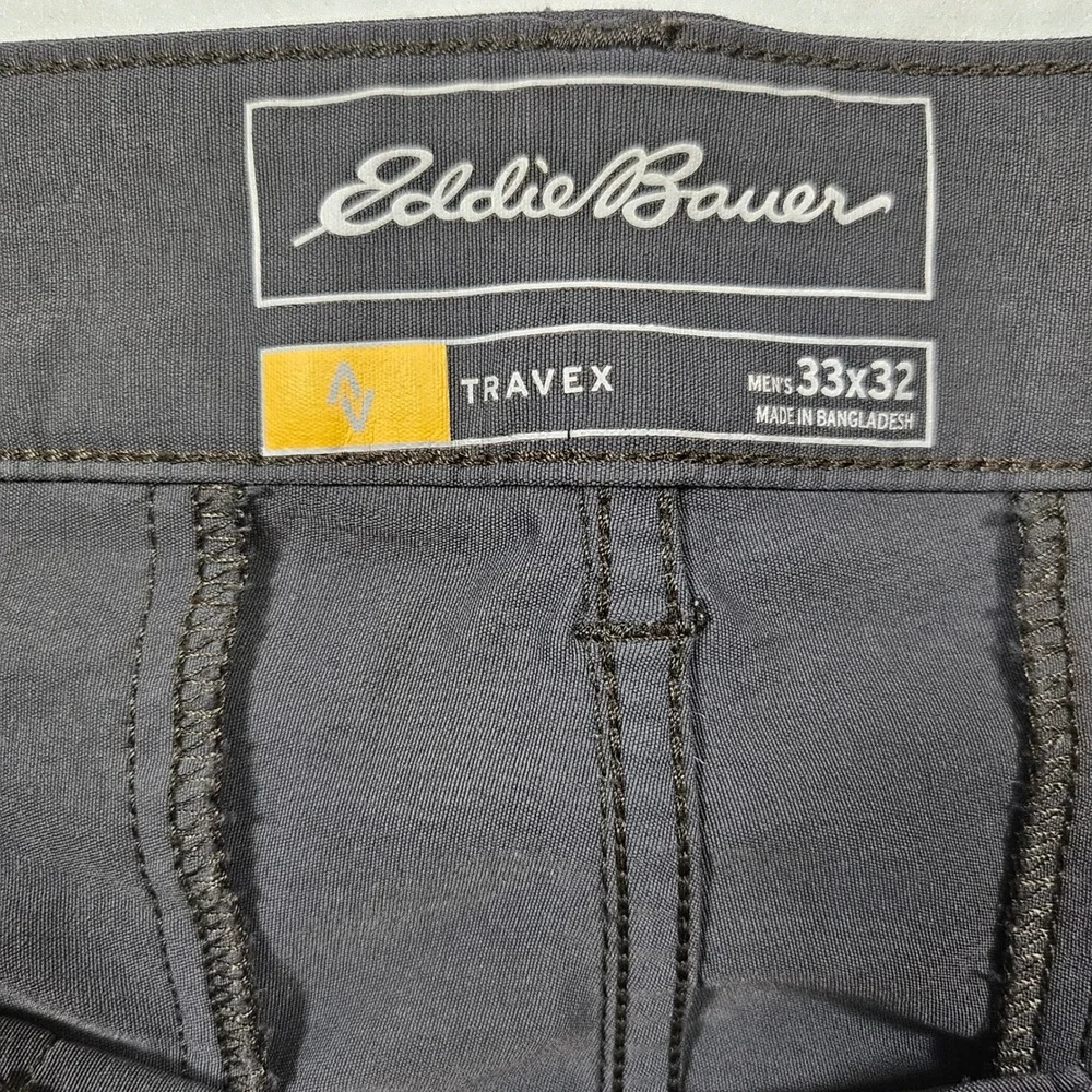 Eddie Bauer Travex Mens Horizon Guide Chino Pants Gray 33x32 Hiking Travel - Picture 15 of 15